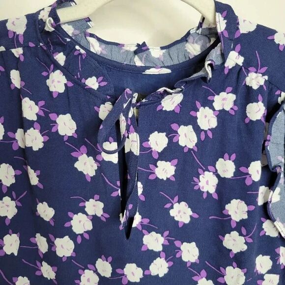 Jcrew Tie-neck tiered dress in scattered peony print - Picture 11 of 12